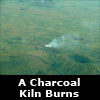 aerial view of kiln burning